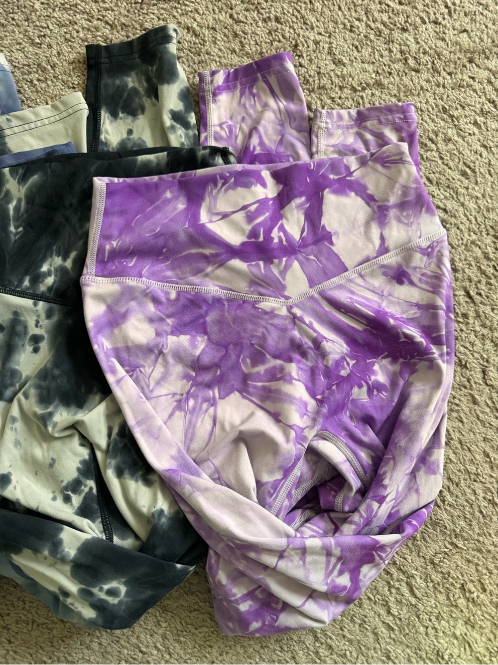 Vitality Tie-Dye Leggings - Purple, Black & Gray - Picture 9 of 9